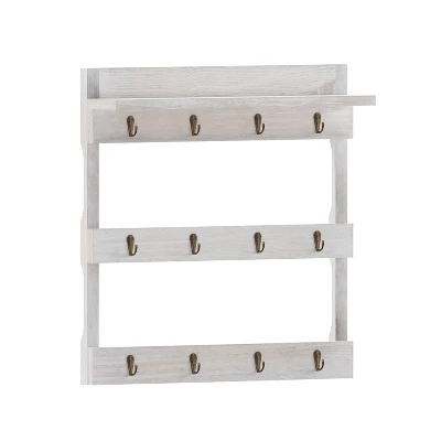 Merrick Lane Steeley Wooden Wall Mount Mug Rack Organizer With Upper Storage Shelf And Metal Hanging Hooks With No Assembly Required 13 Merrick Lane Steeley Wooden Wall Mount Mug Rack Organizer With Upper Storage Shelf And Metal Hanging Hooks With No Assembly Required - Image 11