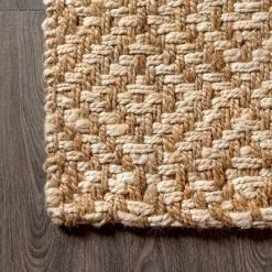 Hira Hand Woven Diamond Chunky Jute Area Rug - JONATHAN Y -Household Improvement Store GUEST 925e030d b015 4a76 ad2d a31f49667ffa