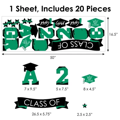 Big Dot Of Happiness Green Class Of 2023 Graduation Party Wall Decals Set Of 20 8 Big Dot Of Happiness Green Class Of 2023 Graduation Party Wall Decals Set Of 20 - Image 6