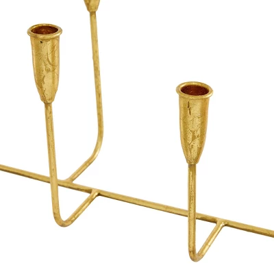 Contemporary Metal Candle Holder Gold - CosmoLiving By Cosmopolitan 4 Contemporary Metal Candle Holder Gold - CosmoLiving By Cosmopolitan - Image 2