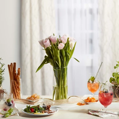 Libbey Cylinder Vases, 8.75-inch Tall, Set Of 12 3 Libbey Cylinder Vases, 8.75-inch Tall, Set Of 12