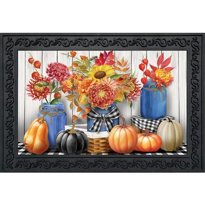 Briarwood Lane Autumn Mason Jars Floral Doormat Fall Pumpkins Rus 3 Briarwood Lane Autumn Mason Jars Floral Doormat Fall Pumpkins Rus