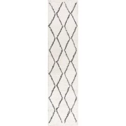 Catala Moroccan Diamond Shag Indoor Area Rug - JONATHAN Y