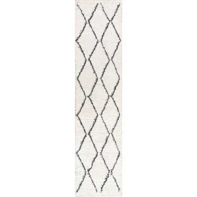 Catala Moroccan Diamond Shag Indoor Area Rug - JONATHAN Y 3 Catala Moroccan Diamond Shag Indoor Area Rug - JONATHAN Y