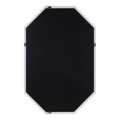 24" X 36" Hogan Framed Octagon Decorative Wall Mirror White - Kate & Laurel All Things Decor 5 24" X 36" Hogan Framed Octagon Decorative Wall Mirror White - Kate & Laurel All Things Decor - Image 3
