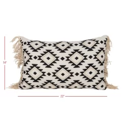 14X22 Inch Hand Woven Southwest Geo Outdoor Pillow Polyester With Polyester Fill By Foreside Home & Garden -Household Improvement Store GUEST 9f88e77e 0eb6 4a67 8a0c 53194d312a2c