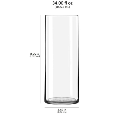 Libbey Cylinder Vases, 8.75-inch Tall, Set Of 12 5 Libbey Cylinder Vases, 8.75-inch Tall, Set Of 12 - Image 3