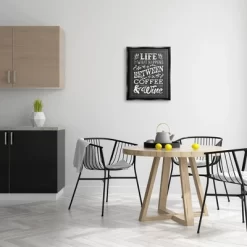 Stupell Industries Life, Between Coffee And Wine Chalk