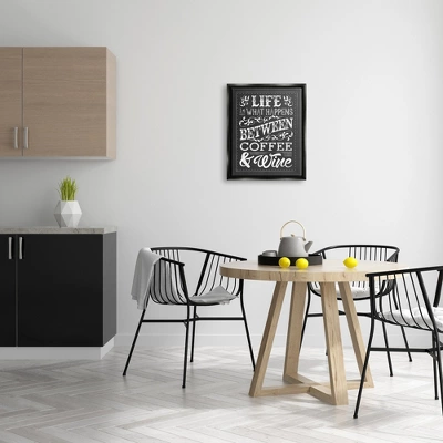 Stupell Industries Life, Between Coffee And Wine Chalk 3 Stupell Industries Life, Between Coffee And Wine Chalk