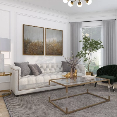 Set Of 2 Canvas Geode Glitter Flakes Framed Wall Arts With Gold Frame - CosmoLiving By Cosmopolitan 17 Set Of 2 Canvas Geode Glitter Flakes Framed Wall Arts With Gold Frame - CosmoLiving By Cosmopolitan - Image 15