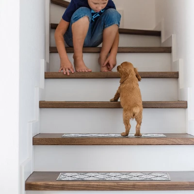 World Rug Gallery Contemporary Trellis Non-Slip Stair Treads 9 World Rug Gallery Contemporary Trellis Non-Slip Stair Treads - Image 7