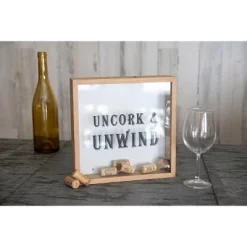 "Uncork & Unwind" Wooden Cork Holder Shadow Box - Foreside Home & Garden 12 "Uncork & Unwind" Wooden Cork Holder Shadow Box - Foreside Home & Garden -Household Improvement Store GUEST a2ec0007 4297 4492 bbb0 41ffc1304575