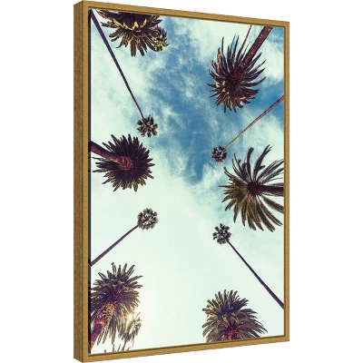 16" X 23" Palm Sky 2 By Design Fabrikken Framed Canvas Wall Art - Amanti Art 3 16" X 23" Palm Sky 2 By Design Fabrikken Framed Canvas Wall Art - Amanti Art