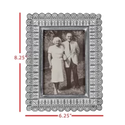 Folk Art Pattern 4X6 Photo Frame Gray MDF & Glass - Foreside Home & Garden -Household Improvement Store GUEST a35420cf 7894 485d a991 35343d8c1c05