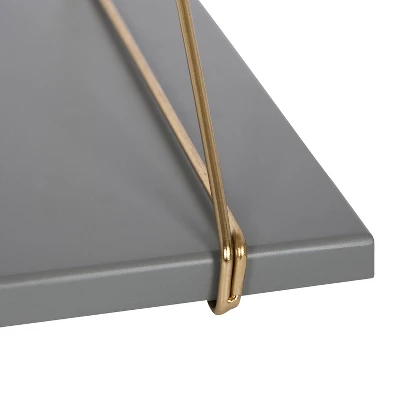 2pc Vista Wood And Metal Wall Shelves - Kate & Laurel All Things Decor 4 2pc Vista Wood And Metal Wall Shelves - Kate & Laurel All Things Decor - Image 2