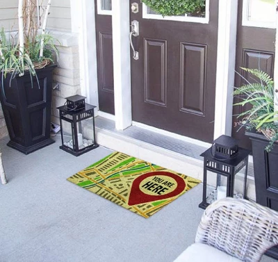 J&V TEXTILES 18" X 28" Outdoor Heavy Duty Coir Mat (You Are Here) 3 J&V TEXTILES 18" X 28" Outdoor Heavy Duty Coir Mat (You Are Here)