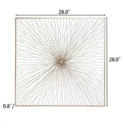 LuxenHome Gold Abstract Flower Square Metal Wall Art 17 LuxenHome Gold Abstract Flower Square Metal Wall Art -Household Improvement Store GUEST aa4d9ad5 8e25 4bac 8cac b2a29f4c9cb8