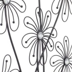 Metal Floral 3D Wire Wall Decor With Crystal Embellishments Black - Olivia & May 24 Metal Floral 3D Wire Wall Decor With Crystal Embellishments Black - Olivia & May -Household Improvement Store GUEST abf4b87e 48b0 4f07 9176 1c5e616d84a7