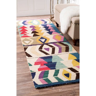 Hand Tufted Ofelia Multi-colored Rug - NuLOOM 3 Hand Tufted Ofelia Multi-colored Rug - NuLOOM