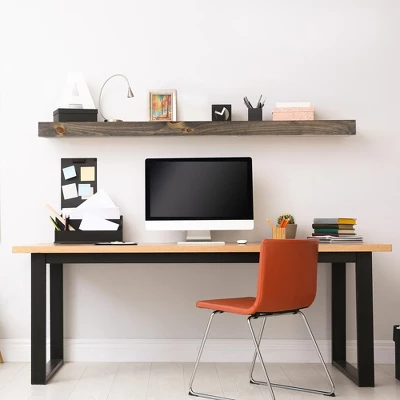 Modern Ember Vara Wood Mantel Shelf - Features Knots And Natural Distresssing 4 Modern Ember Vara Wood Mantel Shelf - Features Knots And Natural Distresssing - Image 2