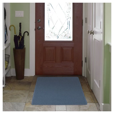 3'x4' Solid Dotted Doormat Blue - HomeTrax 3 3'x4' Solid Dotted Doormat Blue - HomeTrax