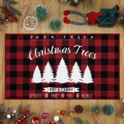Trinity Plaid White Christmas Tree Non-Slip Decorative Doormat, 17" X 29" 15 Trinity Plaid White Christmas Tree Non-Slip Decorative Doormat, 17" X 29" -Household Improvement Store GUEST b40ab121 51e7 4028 bec5 72f7e98767de