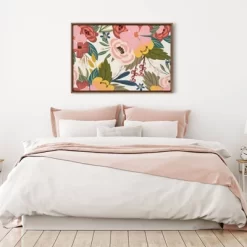 23" X 33" Slyvie Softly Framed Canvas Wall Art By Mia Charro Gold - Kate And Laurel -Household Improvement Store GUEST b5df38a5 3e5d 40fe b347 dc101a9acbe3