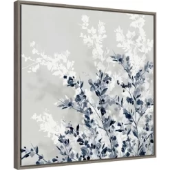 22" X 22" Blue Spring I By Isabelle Z Framed Canvas Wall Art Gray Wash - Amanti Art