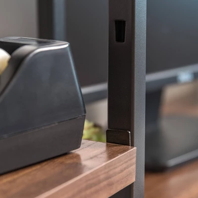 IRIS Wood And Metal Shelf Brown/Black 5 IRIS Wood And Metal Shelf Brown/Black - Image 3