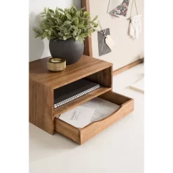 12.5" X 10" X 7" Hutton Floating Wall Shelf With Drawer - Kate & Laurel All Things Decor -Household Improvement Store GUEST b7271c78 62c8 4998 a3fa 35b2fda73f2b
