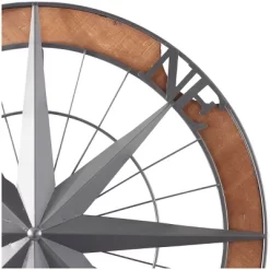 Metal Nautical Compass Wall Decor With Wood Frame Gray - Olivia & May 9 Metal Nautical Compass Wall Decor With Wood Frame Gray - Olivia & May -Household Improvement Store GUEST b73489ed 8e07 4c5b a731 a986df62a406