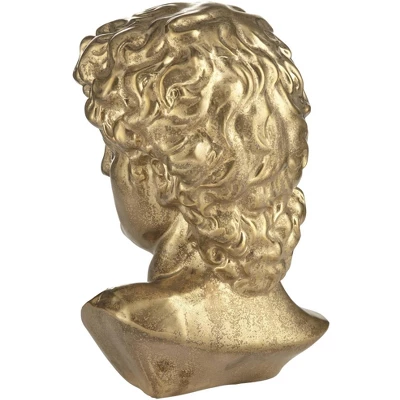 Dahlia Studios People Bust 10 1/2" High Shiny Gold Decorative Figurine 7 Dahlia Studios People Bust 10 1/2" High Shiny Gold Decorative Figurine - Image 5