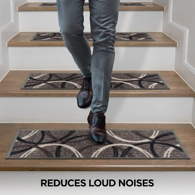 World Rug Gallery Moden Wavy Circles Non-Slip Stair Treads 11 World Rug Gallery Moden Wavy Circles Non-Slip Stair Treads - Image 9