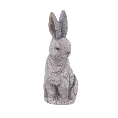 20" X 11" Magnesium Oxide Country Rabbit Garden Sculpture Gray - Olivia & May 6 20" X 11" Magnesium Oxide Country Rabbit Garden Sculpture Gray - Olivia & May - Image 4