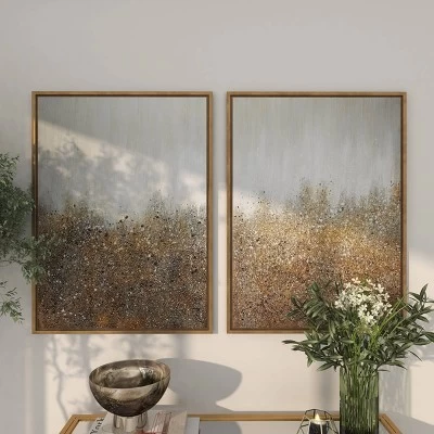Set Of 2 Canvas Geode Glitter Flakes Framed Wall Arts With Gold Frame - CosmoLiving By Cosmopolitan 15 Set Of 2 Canvas Geode Glitter Flakes Framed Wall Arts With Gold Frame - CosmoLiving By Cosmopolitan - Image 13