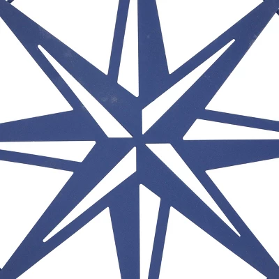 Metal Stars Indoor Outdoor Compass Wall Decor Blue - Olivia & May 5 Metal Stars Indoor Outdoor Compass Wall Decor Blue - Olivia & May - Image 3
