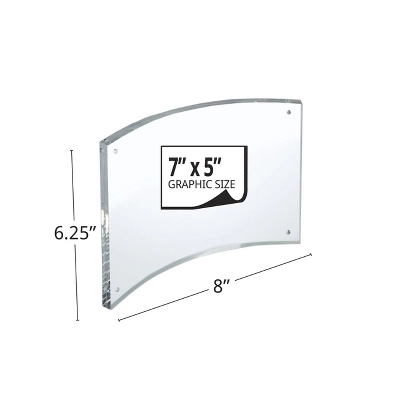 Azar Displays Curved Magnetic Acrylic Photo Frame 7"W X 5"H 5 Azar Displays Curved Magnetic Acrylic Photo Frame 7"W X 5"H - Image 3