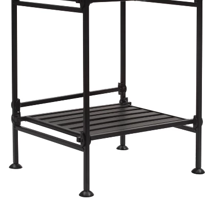 Organize It All 3 Tier Resin Ebonize Collection Square Shelf 5 Organize It All 3 Tier Resin Ebonize Collection Square Shelf - Image 3