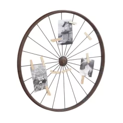 Metal Bike Wheel Wall Decor With Clothespin Photo Brown - Olivia & May 13 Metal Bike Wheel Wall Decor With Clothespin Photo Brown - Olivia & May -Household Improvement Store GUEST be2f98dd 778d 4c73 abe5 17ec7f0f2b97