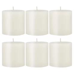 6pk Unscented Flat Top Smooth Pillar Candles White - Stonebriar Collection -Household Improvement Store GUEST be523f7b 5466 42b1 941c 61fcece512a4