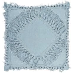 18"x18" Diamond Square Throw Pillow With Fringe - Nicole Curtis -Household Improvement Store GUEST c3446804 5d85 415e aecc 6dfb46e34abc
