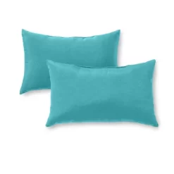Set Of 2 Solid Outdoor Rectangle Throw Pillows - Kensington Garden -Household Improvement Store GUEST c38bd404 28e7 4315 b5d3 59de5a2f5b6a