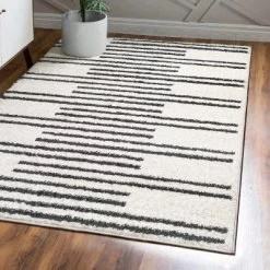 Petra Stripe Geometric Shag Area Rug - JONATHAN Y 25 Petra Stripe Geometric Shag Area Rug - JONATHAN Y -Household Improvement Store GUEST c3d9d558 8306 4a1d bcc6 ec5df96d9cd3