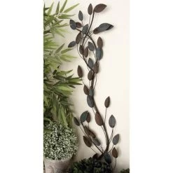 Traditional Metal Leaf Wall Decor Brown - Olivia & May