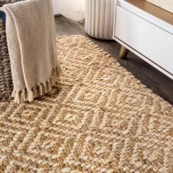 Hira Hand Woven Diamond Chunky Jute Area Rug - JONATHAN Y -Household Improvement Store GUEST c6249746 8ca0 467f 9192 db1018765093