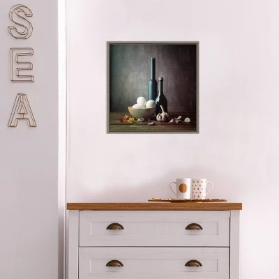 16" X 16" Kitchen Eggs And Bottles Still Life By Luiz Laercio Framed Wall Canvas - Amanti Art 7 16" X 16" Kitchen Eggs And Bottles Still Life By Luiz Laercio Framed Wall Canvas - Amanti Art - Image 5