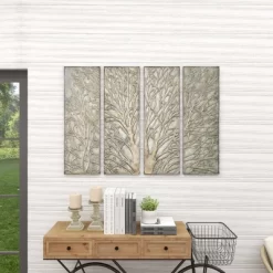 Metal Tree Wall Decor With Embossed Design Set Of 4 Brown - Olivia & May 37 Metal Tree Wall Decor With Embossed Design Set Of 4 Brown - Olivia & May -Household Improvement Store GUEST c9a11625 0e99 484f b13b 0f4e511f14a9