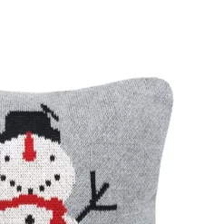 C&F Home 10" X 10" Snowman Knitted Christmas Holiday Throw Pillow