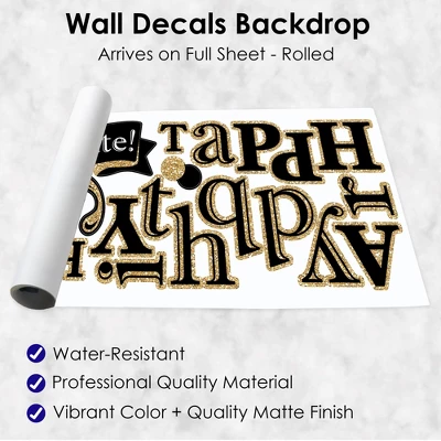 Big Dot Of Happiness Adult 60th Birthday - Gold - Peel And Stick Birthday Party Decoration - Wall Decals Backdrop 7 Big Dot Of Happiness Adult 60th Birthday - Gold - Peel And Stick Birthday Party Decoration - Wall Decals Backdrop - Image 5