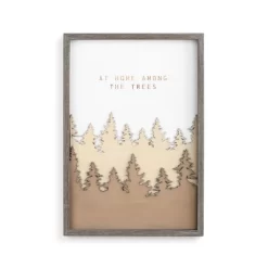 DEMDACO At Home Among The Trees Wall Art Brown